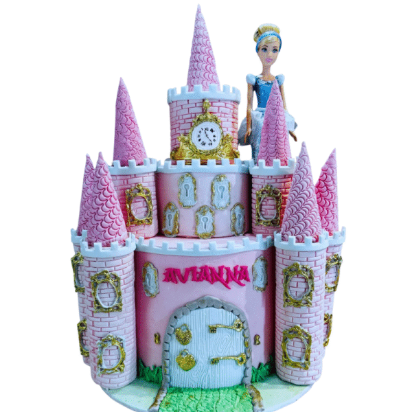 Princess castle Birthday Cake design