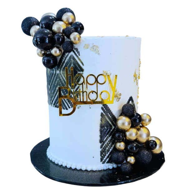 Black & Gold Themed Cake design