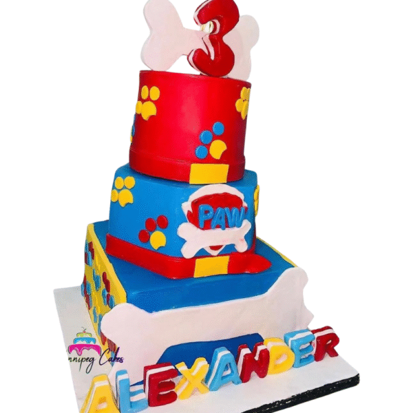 Paw patrol 3-tier cake design