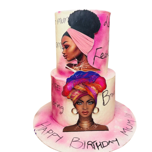 Exquisite Elegance 2-tier birthday cake