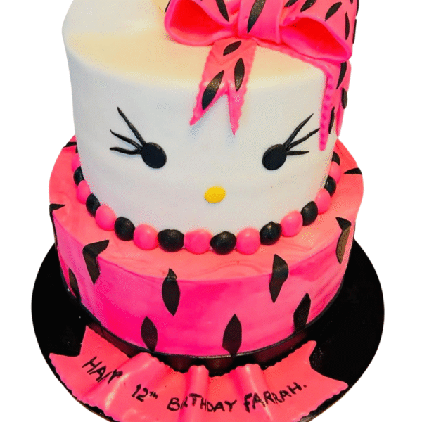 Hello kitty 2-tier cake design