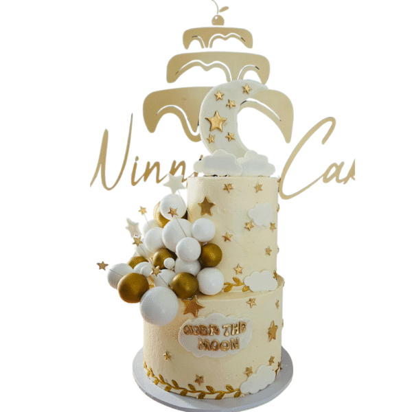 Baby shower cake with mini stars