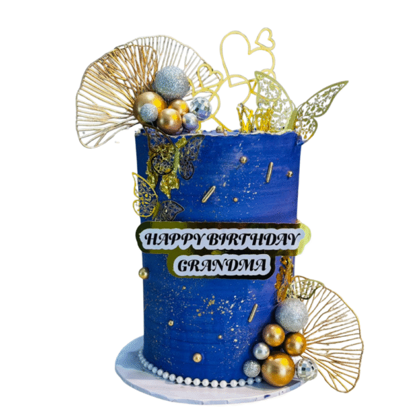 8 inches Blue themed cake