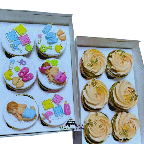 Customized fondant cupcakes (a set of 12)