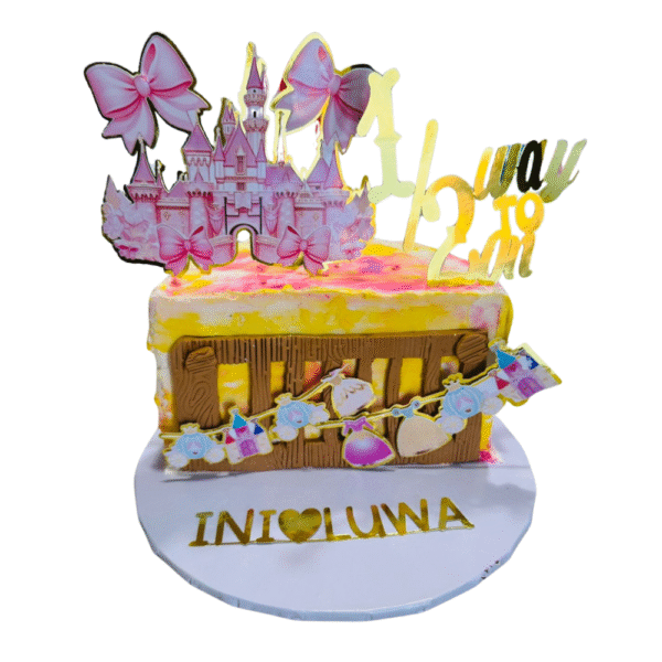 1/2 6 months birthday cake