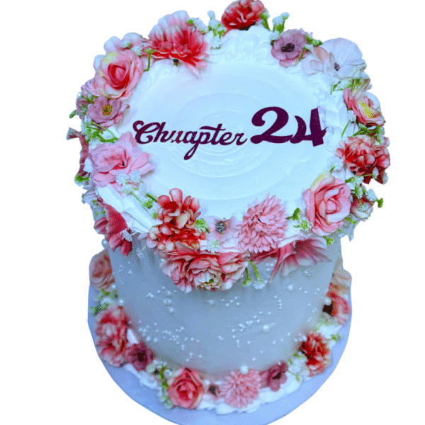8 inches flower cake