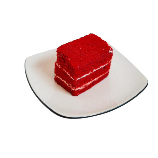 Red velvet cake slice