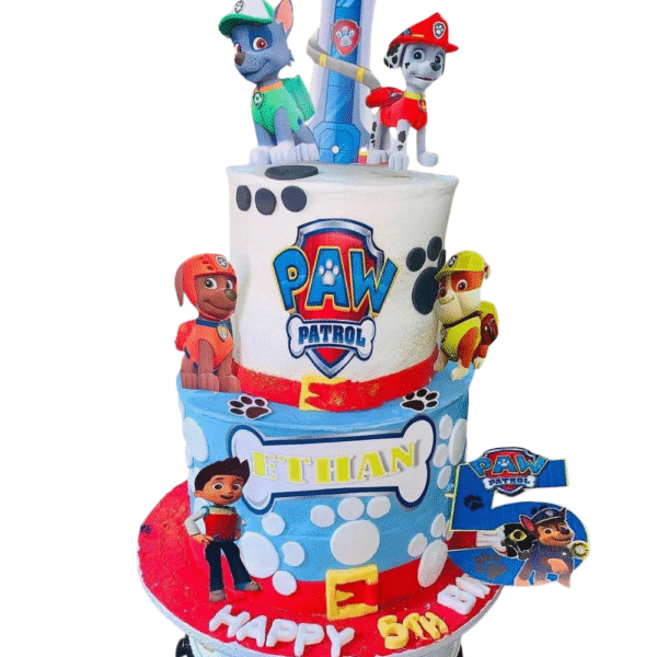 Paw Patrol 2-tier cake design