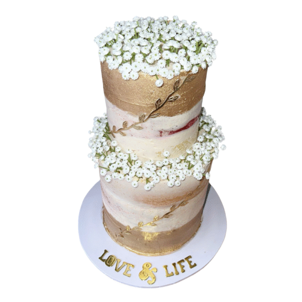 Floral Tiered Wedding Cake
